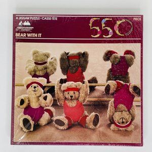 VNTG 1986 Ron Kimball BEAR WITH IT 550 Piece Jigsaw Puzzle 18 x 24 NEW / SEALED